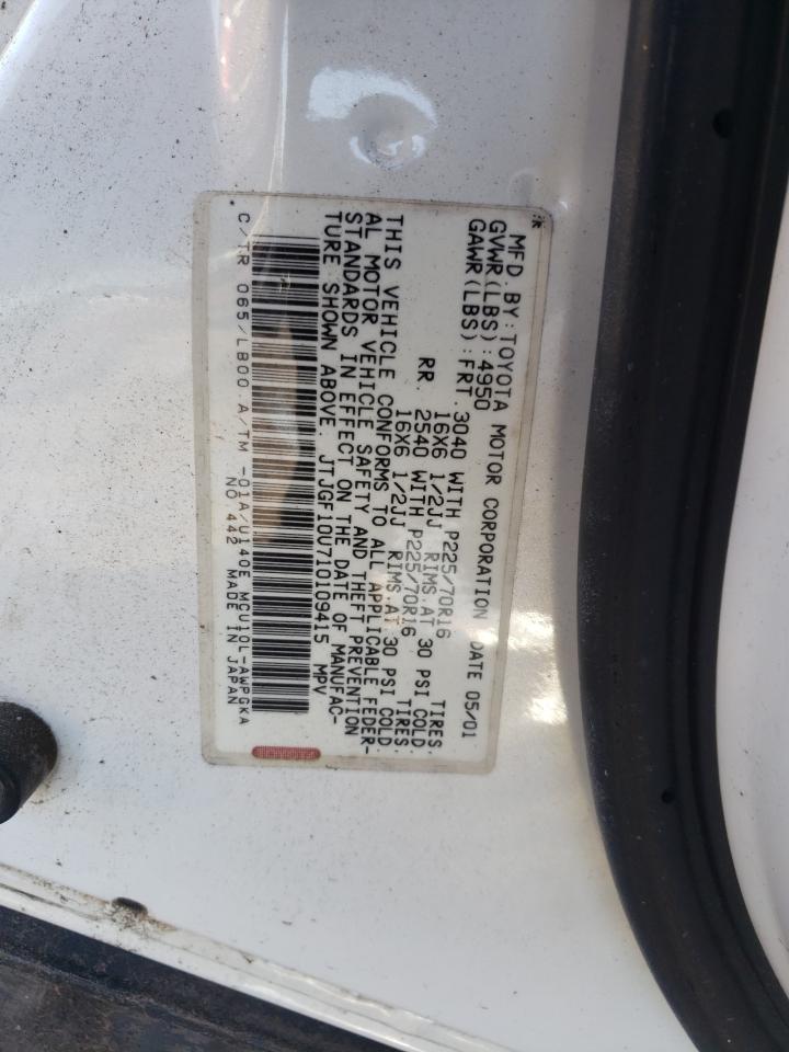jtjgf10u710109415 JTJGF10U710109415 2001 Lexus Rx 300