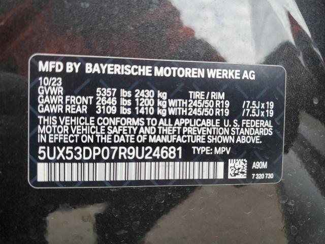 2024 BMW X3 XDRIVE3 - 5UX53DP07R9U24681