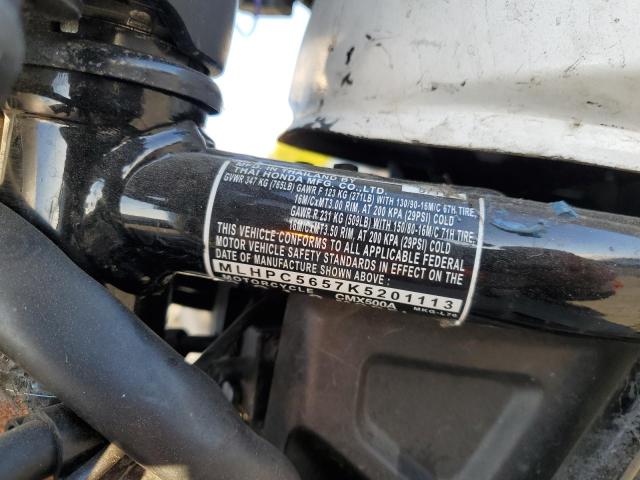 2019 HONDA CMX500 A MLHPC5657K5201113