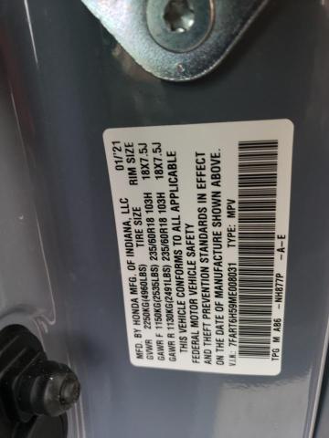 7FART6H59ME008031 | 2021 HONDA CR-V EX