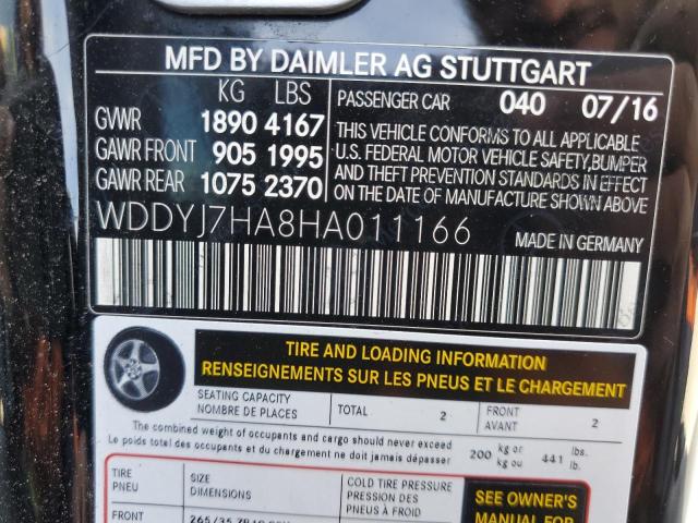 2017 MERCEDES-BENZ AMG GT - WDDYJ7HA8HA011166