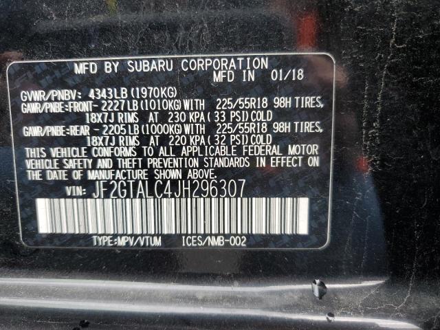 JF2GTALC4JH296307 | 2018 SUBARU CROSSTREK