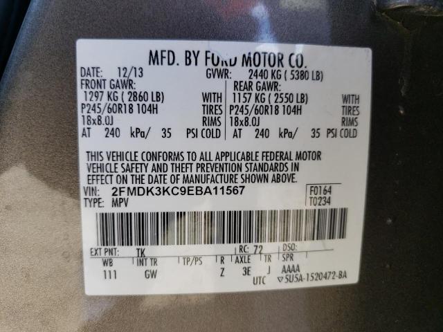 2FMDK3KC9EBA11567 | 2014 FORD EDGE LIMIT