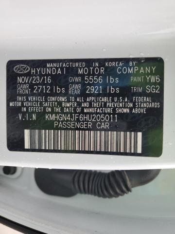 2017 GENESIS G80 ULTIMA - KMHGN4JF6HU205011