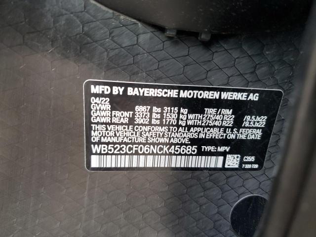 WB523CF06NCK45685 | 2022 BMW IX XDRIVE5