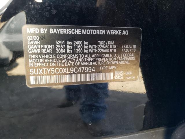 5UXTY5C0XL9C47994 2020 BMW X3, photo no. 12