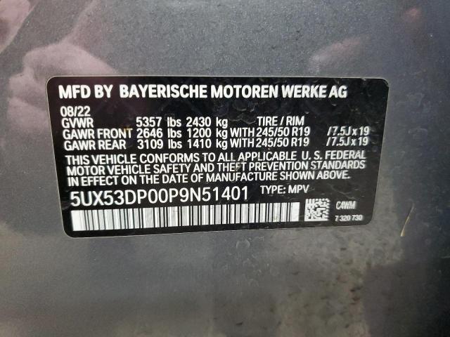 5UX53DP00P9N51401 2023 BMW X3, photo no. 12