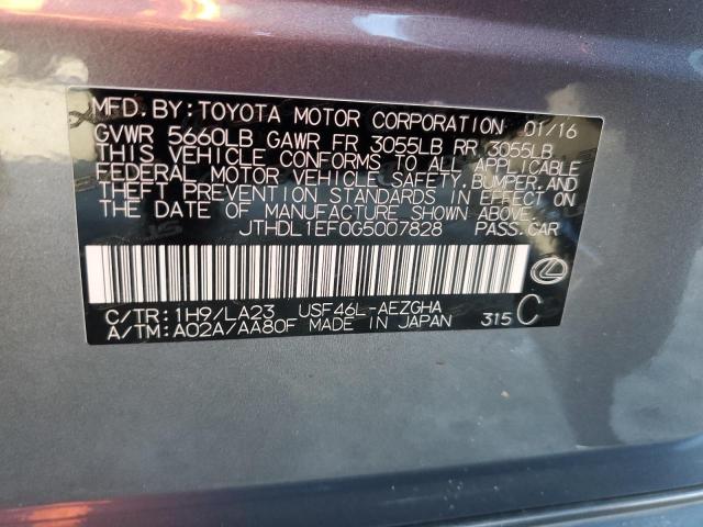 2016 LEXUS LS 460L JTHDL1EF0G5007828