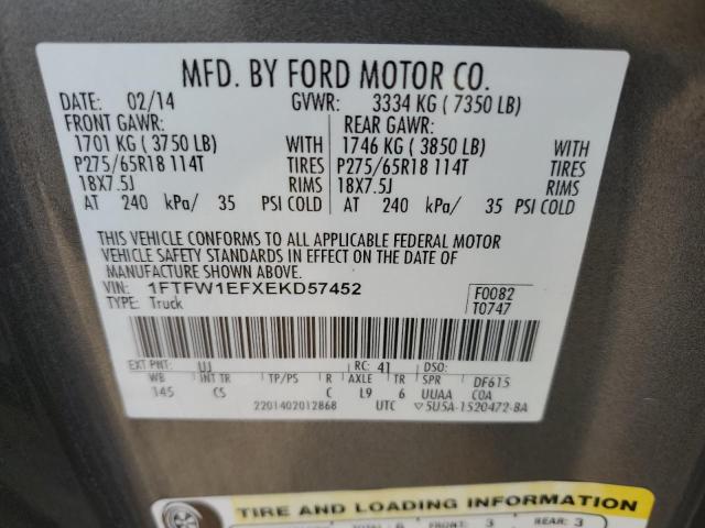 1FTFW1EFXEKD57452 | 2014 FORD F150 SUPER