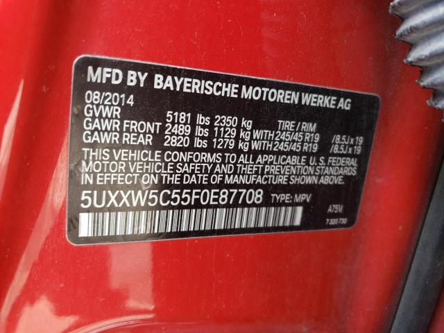 2015 BMW X4 XDRIVE3 - 5UXXW5C55F0E87708