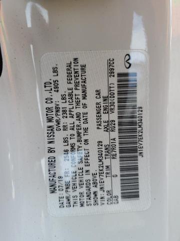 2020 INFINITI Q60 PURE - JN1EV7EK2LM340129