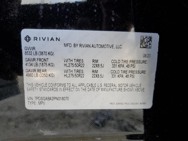 7PDSGABA2PN018070 | 2023 RIVIAN R1S ADVENT