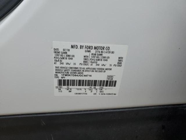2018 FORD EXPLORER X - 1FM5K7D84JGC44716