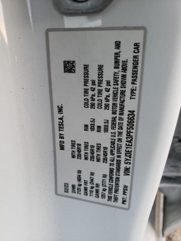 5YJ3E1EA3PF506634 | 2023 TESLA MODEL 3