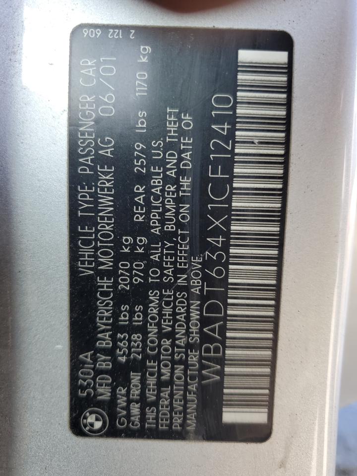 WBADT634X1CF12410 2001 BMW 530 I Automatic