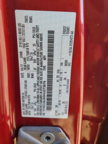 1FMCU9J93HUD72676 2017 FORD ESCAPE, photo no. 12