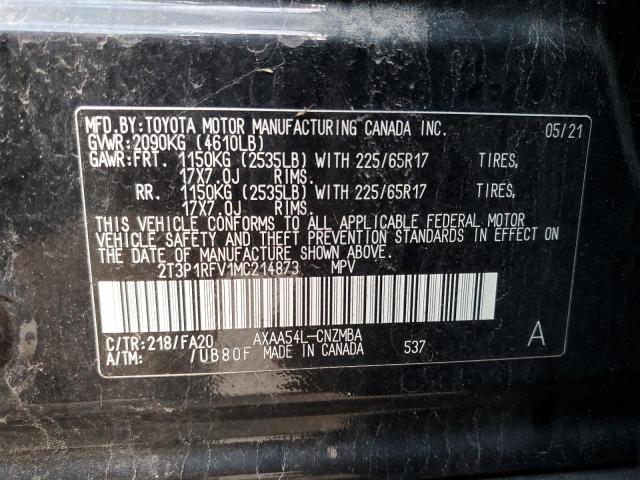 2T3P1RFV1MC214873 | 2021 TOYOTA RAV4 XLE