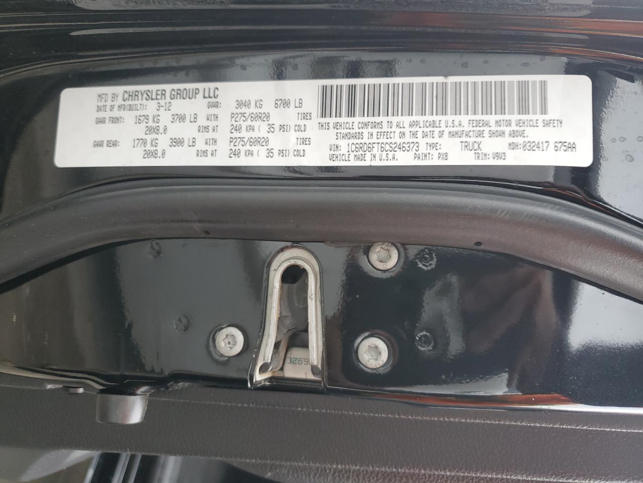 1c6rd6ft6cs246373 1C6RD6FT6CS246373 2012 Dodge Ram 1500 St