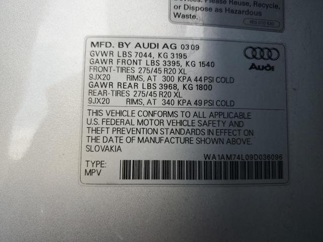 WA1AM74L09D036096 2009 Audi Q7 Tdi