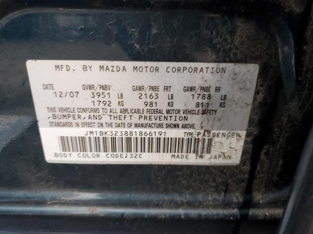 JM1BK323881866191 2008 Mazda 3 S