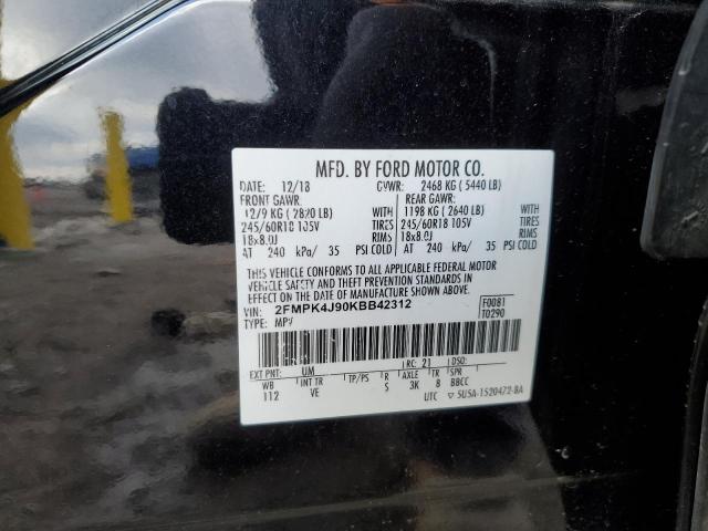 2FMPK4J90KBB42312 2019 FORD EDGE - Image 12