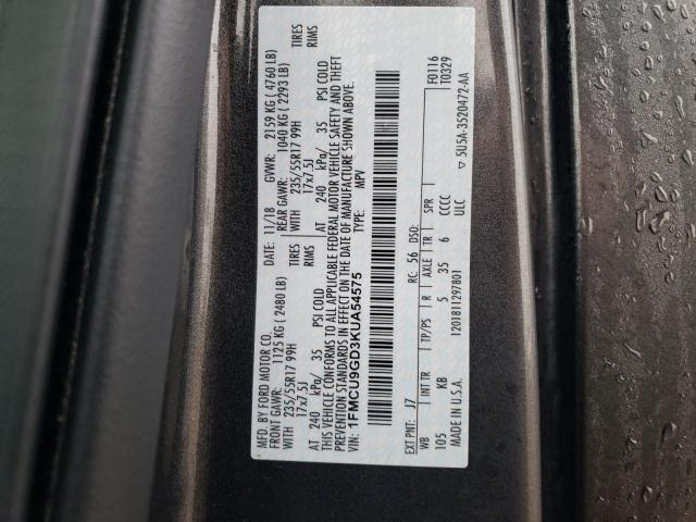 1FMCU9GD3KUA54575 2019 FORD ESCAPE, photo no. 13