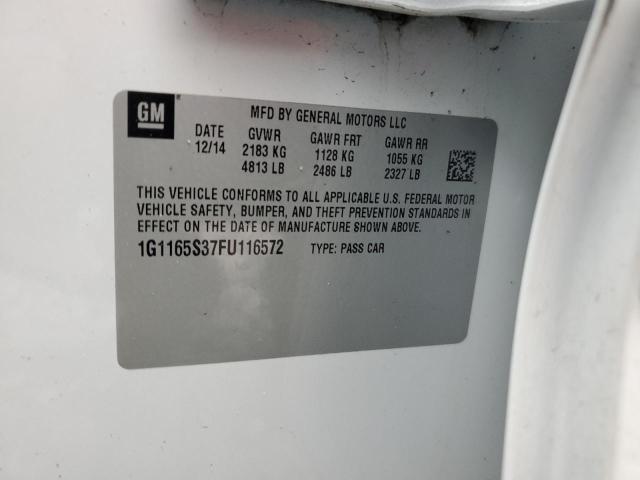 2015 CHEVROLET IMPALA LTZ - 1G1165S37FU116572