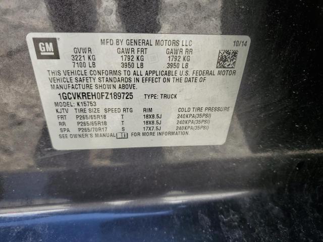 2015 CHEVROLET SILVERADO - 1GCVKREH0FZ189725