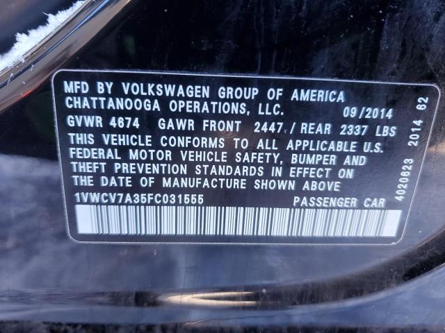 1VWCV7A35FC031555 | 2015 VOLKSWAGEN PASSAT SEL