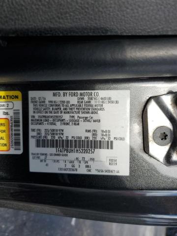 1FATP8UH1H5220257 | 2017 FORD MUSTANG