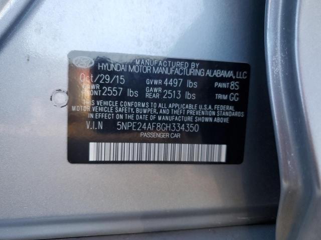 5NPE24AF8GH334350 Hyundai SONATA SE