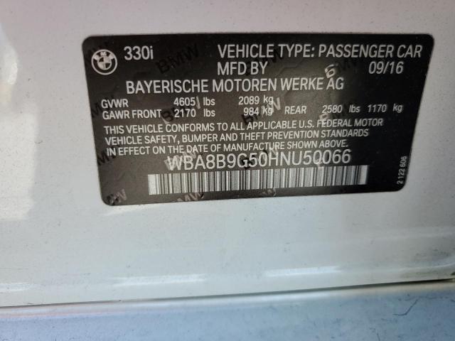 2017 BMW 330 I WBA8B9G50HNU50066