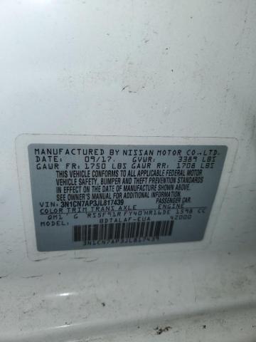 3N1CN7AP3JL817439 | 2018 NISSAN VERSA S