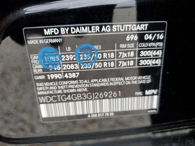 VIN WDCTG4GB3GJ269261 2016 Mercedes-Benz GLA-Class,... no.13