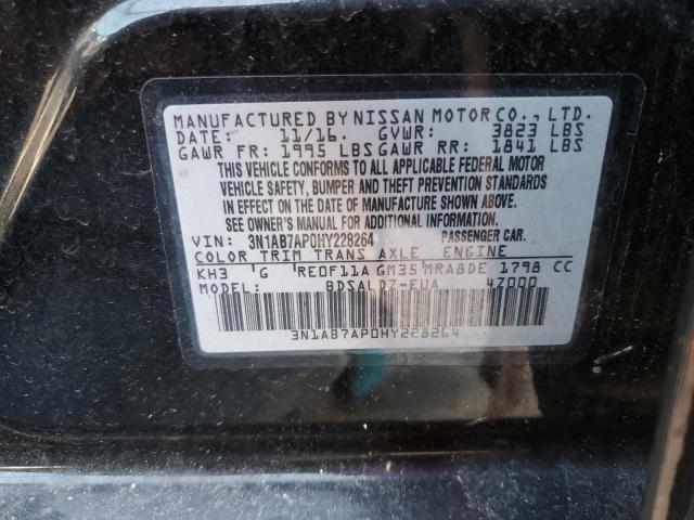 3N1AB7AP0HY228264 | 2017 NISSAN SENTRA S