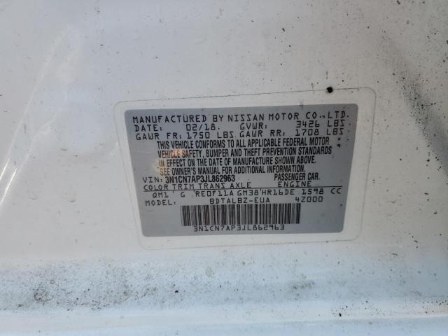 3N1CN7AP3JL862963 | 2018 NISSAN VERSA S