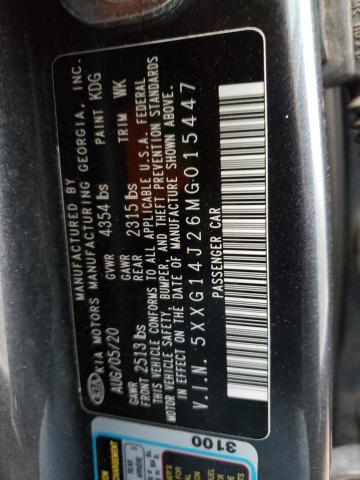 5XXG14J26MG015447 | 2021 KIA k5 lxs