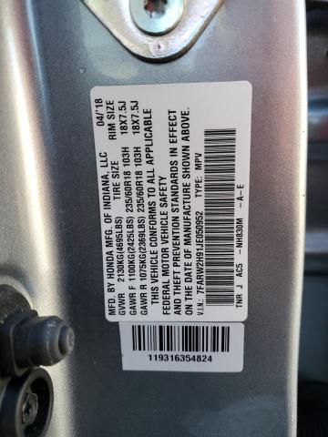2018 HONDA CR-V TOURI - 7FARW2H91JE050952