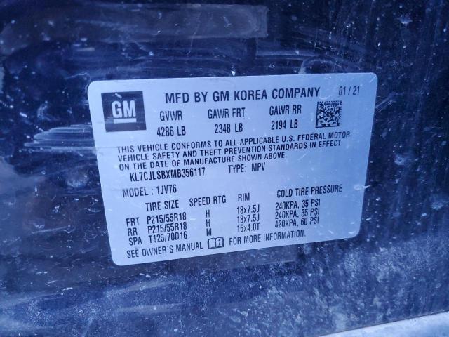 2021 CHEVROLET TRAX 1LT - KL7CJLSBXMB356117