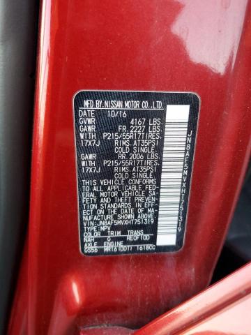 2017 NISSAN JUKE S - JN8AF5MVXHT751319