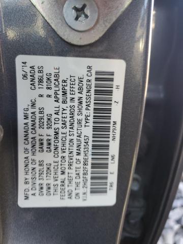 2HGFB2F89EH535457 | 2014 HONDA CIVIC EX