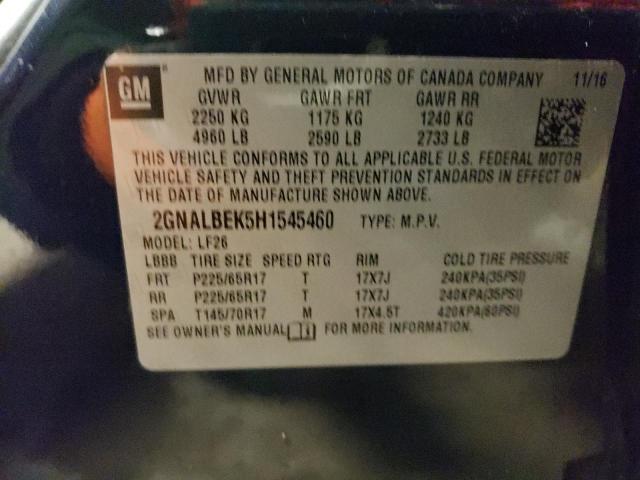 2GNALBEK5H1545460 | 2017 CHEVROLET EQUINOX LS