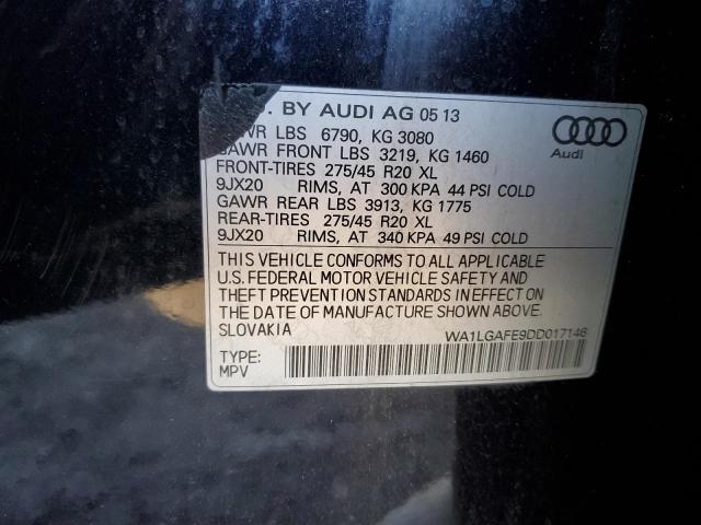 WA1LGAFE9DD017146 2013 AUDI Q7, photo no. 12