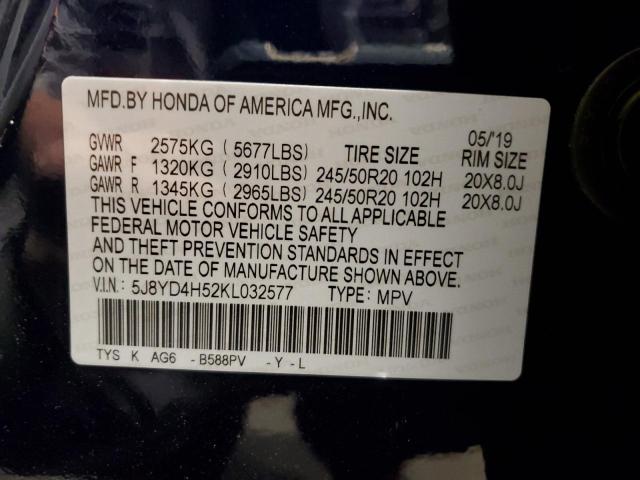 5J8YD4H52KL032577 | 2019 ACURA MDX