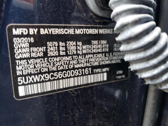 5UXWX9C56G0D93161 | 2016 BMW X3 XDRIVE2