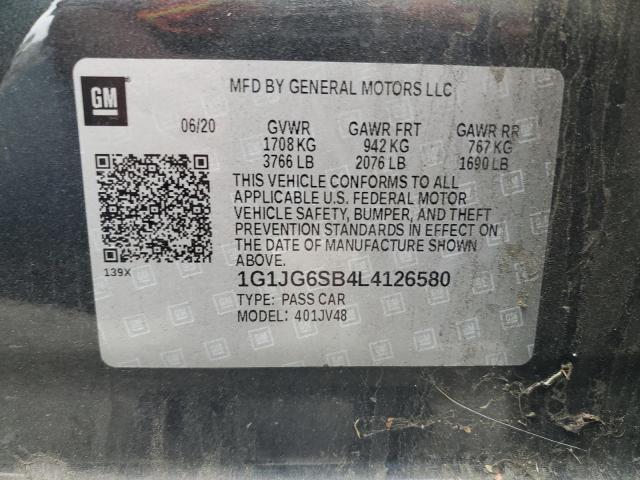 1G1JG6SB4L4126580 | 2020 CHEVROLET SONIC