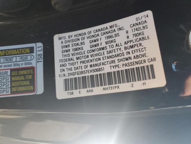 2HGFG3B57EH506851 | 2014 Honda civic lx