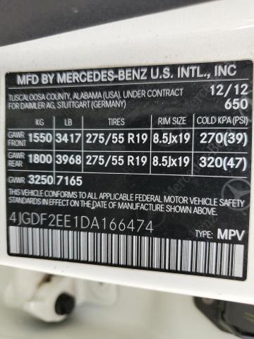 VIN 4JGDF2EE1DA166474 2013 Mercedes-Benz GL-Class, ... no.13