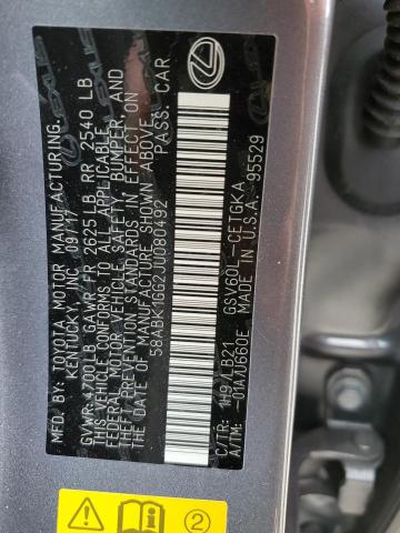 2018 LEXUS ES 350 - 58ABK1GG2JU080492