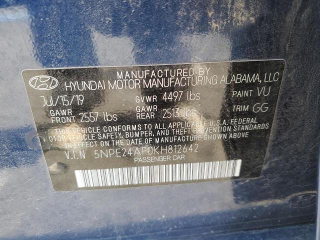 5NPE24AF0KH812642 | 2019 HYUNDAI SONATA SE